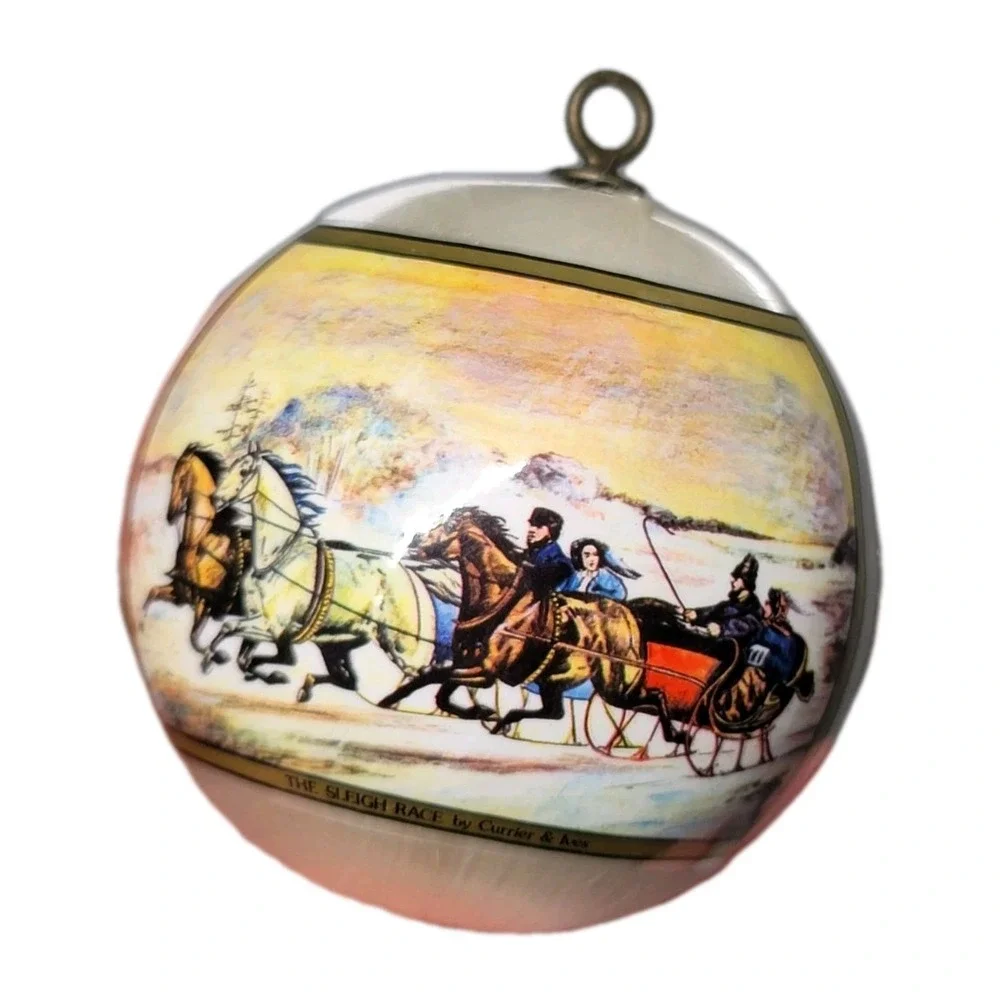 Lot of 4 Vintage Shatter‎ Resistant Satin Silk Balls Ornaments Red Bird, Sleigh